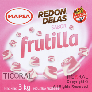 BOMBON REDONDELAS FRUTILLA HELADERIA X 3KG MAPSA